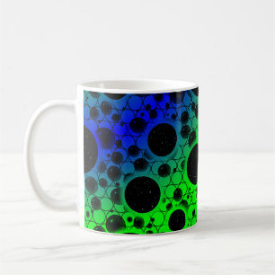 Space Bubble Spots - Grün/Blau Kaffeetasse