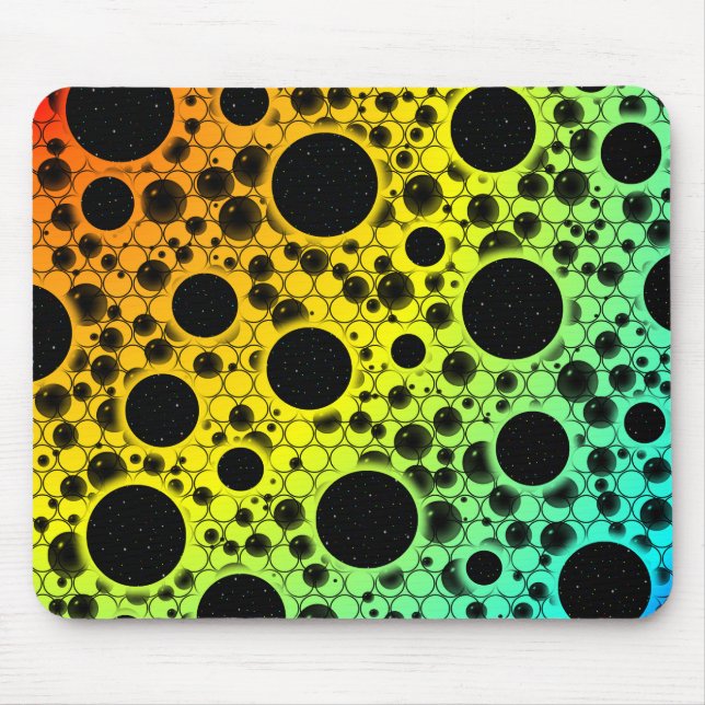 Space Bubble Spots - Heat ROYCB Mousepad (Vorne)