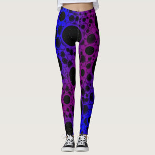 Space Bubble Spots - Lila/Blau Leggings