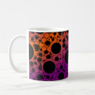 Space Bubble Spots - Lila/Orange Kaffeetasse