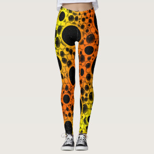 Space Bubble Spots - Orange/Gelb Leggings