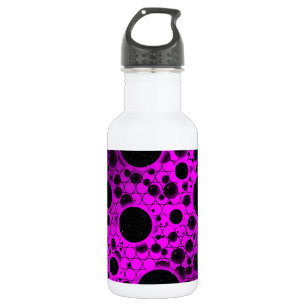 Space Bubble Spots - Pink/Purple Edelstahlflasche