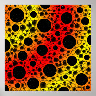Space Bubble Spots - Regenbogen OYR Poster