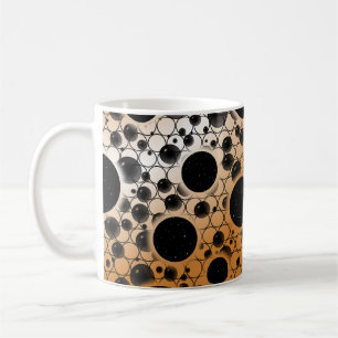 Space Bubble Spots - Weiß/Bronze Kaffeetasse