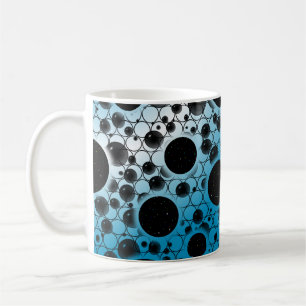 Space Bubble Spots - Weiß/Himmelblau Kaffeetasse