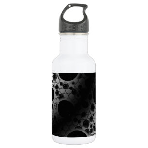 Space Bubble Spots - Weiß/Schwarz Edelstahlflasche