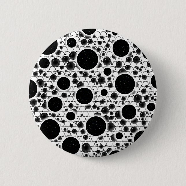 Space Bubble Spots - White Button (Vorderseite)