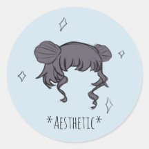 Space Buns *ästhetische* Sticker (Blatt 6 oder 20)