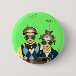 Space Cadet Brothers Button