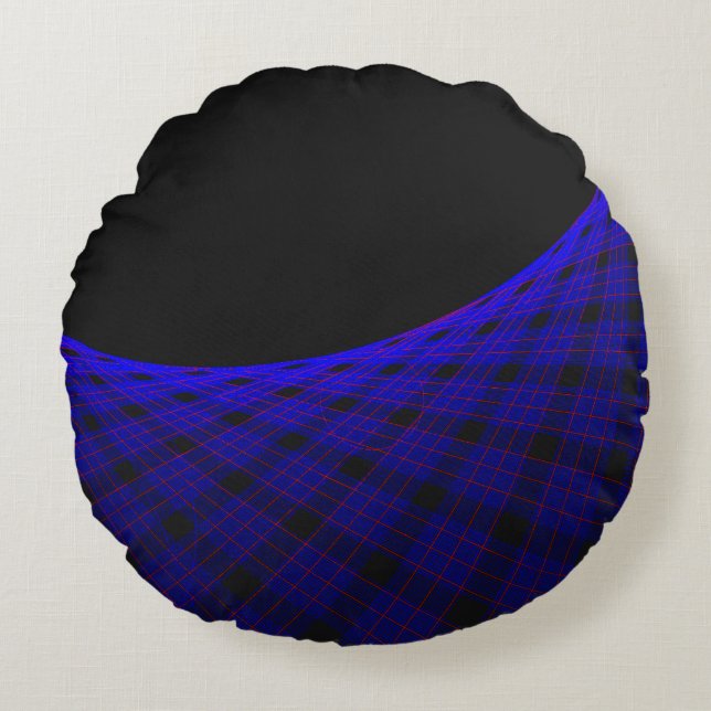 Space Carpet Geometric Round Pillow Rundes Kissen (Vorderseite)