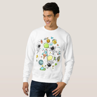 Space Cartoon Basic Men's Sweatshirt