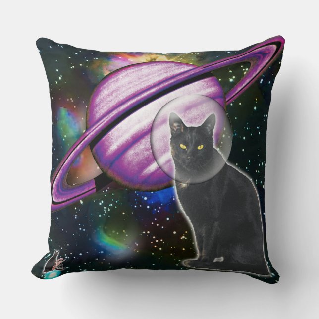 Space-Cat Cosmo Kissen (Vorderseite)