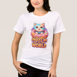Space Cat Donut – Anbetungswürdige kosmische Snack Tri-Blend Shirt