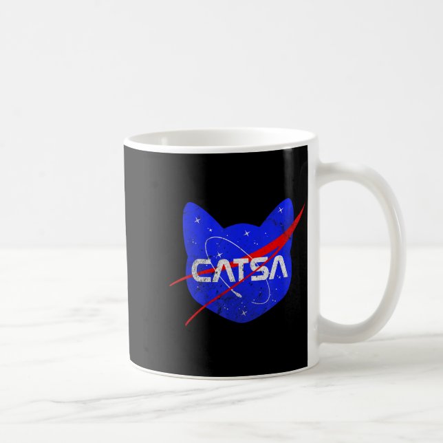Space Cat Funny Universe Catsa  Kaffeetasse (Rechts)