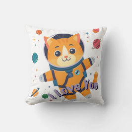 Space Cat Galaxy Wurfkissen 16"x16" Kissen