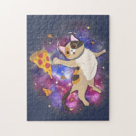 Space Cat Kitten Astronaut Funny Pizza Mars Alien