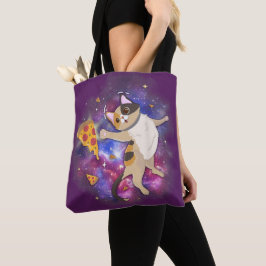 Space Cat Kitten Astronaut Funny Pizza Mars Alien Tasche
