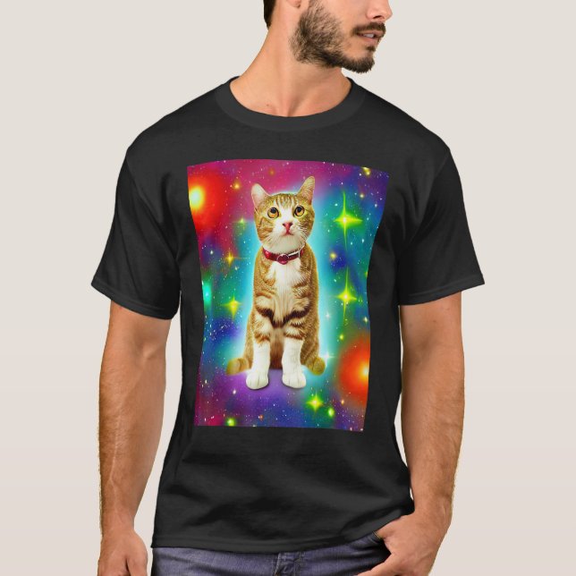 Space Cat Kitty Kitten In Cat Style T-Shirt (Vorderseite)
