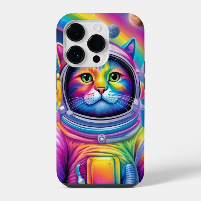 Space Cat Phone Case iPhone 14 Pro Hülle (Rückseite)