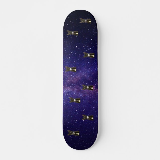 Space Cat Skateboard Deck (Vorne)
