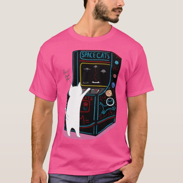 Space Cats Pew T-Shirt (Vorderseite)