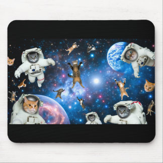 Space Cats Stars Planets Astronauten Mouse Pad Mousepad