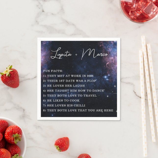 Space Celestial Mystical Zodiac Aesthetic Star Serviette (Beispiel)