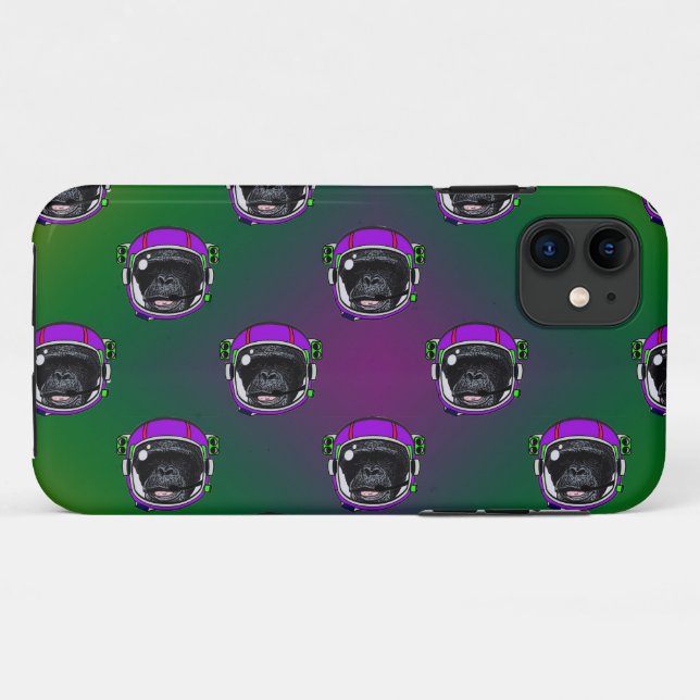 Space Chimp Case-Mate iPhone Case (Rückseite (Horizontal))