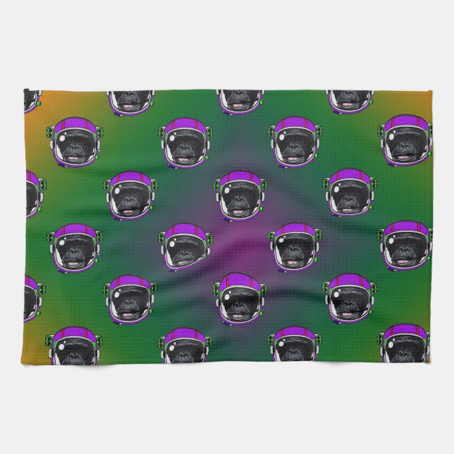 Space Chimp Küchentuch (Horizontal)