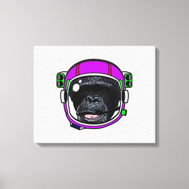 Space Chimp Pop Art Leinwanddruck (Vorderseite)