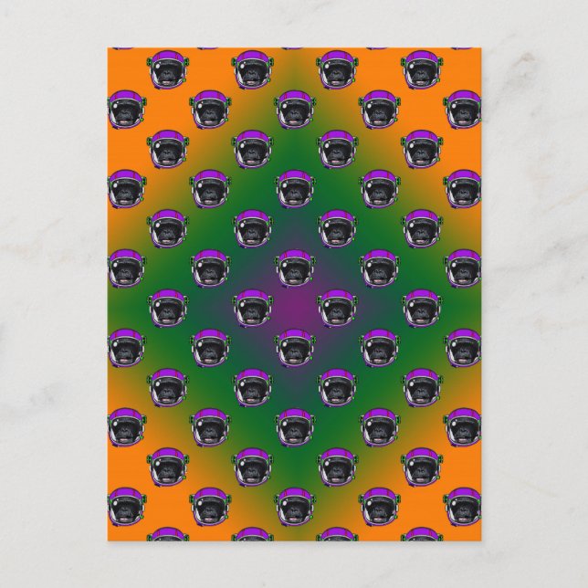 Space Chimp Postkarte (Vorderseite)