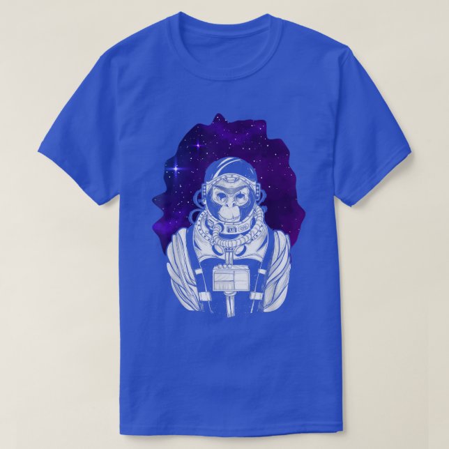 Space Chimpanze Galay Monkey Astronaut T-Shirt (Design vorne)