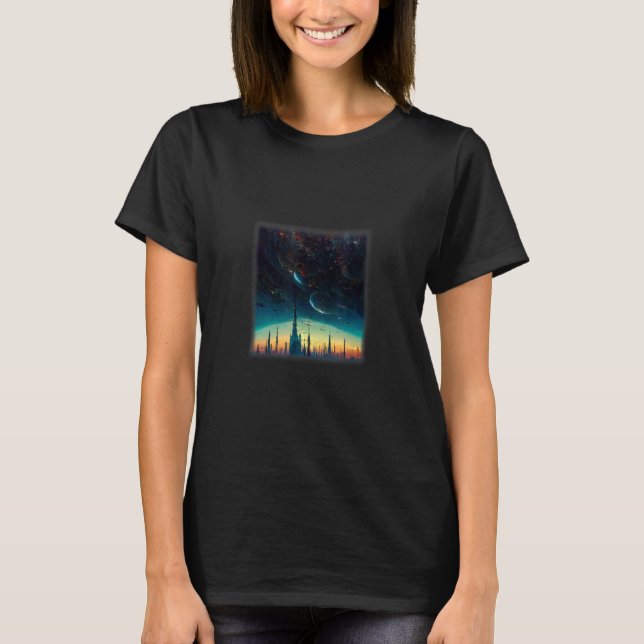 Space City Artwork 2 T-Shirt (Vorderseite)