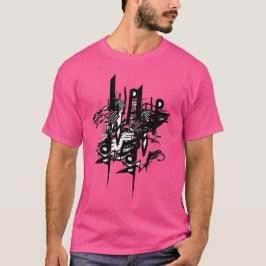 Space City Men Dark T - Shirt