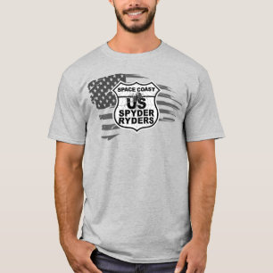 Space Coast Kapitel - zerrissene Flagge bw T-Shirt