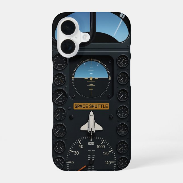 Space Commander iPhone-Hülle iPhone 16 Hülle (Rückseite)
