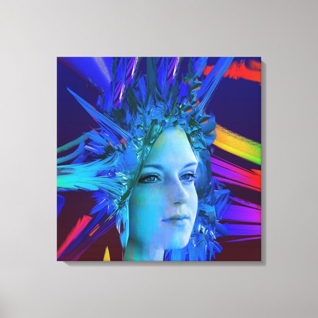 Space Crystal Leinwanddruck (Vorderseite)