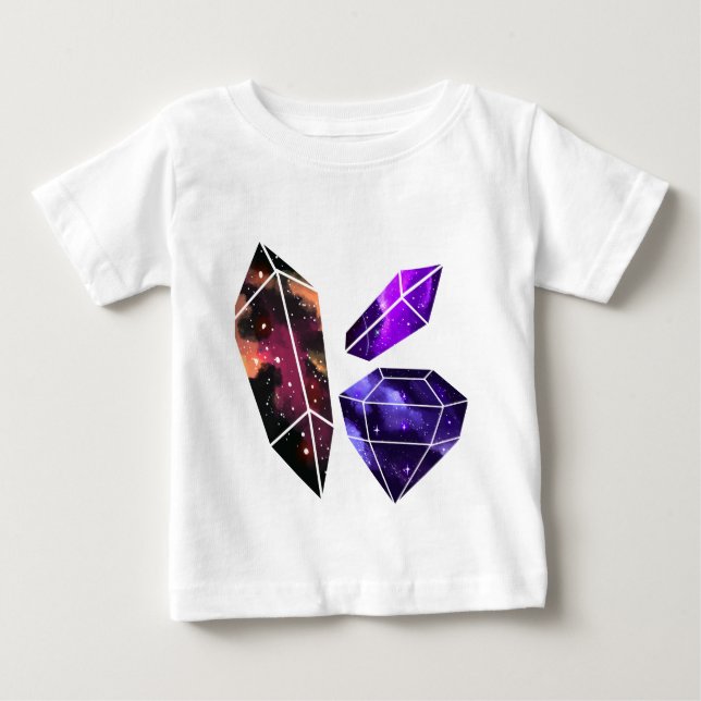 Space Crystals Baby Bodysuit Baby T-shirt (Vorderseite)