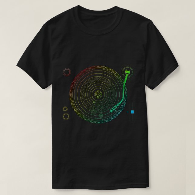 Space DJ Grafik - Solaranlage Turntable EDM T-Sh T-Shirt (Design vorne)