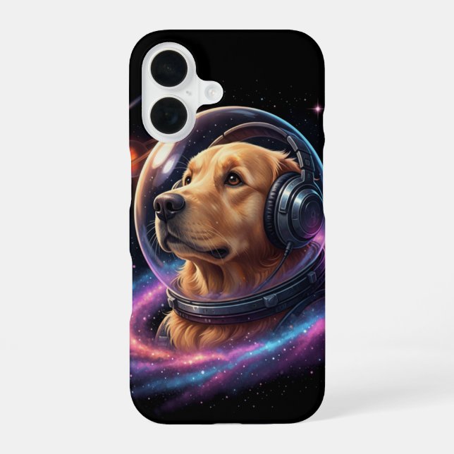 Space Dog iPhone 16 Case Hülle (Rückseite)