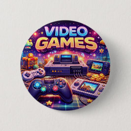 SPACE DOGS RADIO -  VIDEO GAMES LOGO26 BUTTON
