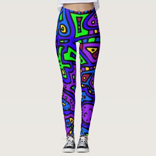 Space Doodle #2 Leggings (Vorderseite)