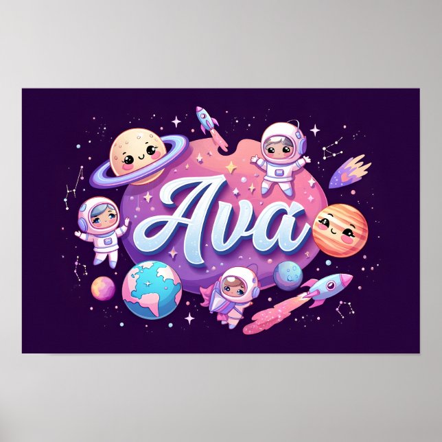 Space Dreams Ava Wall Kunst Poster (Vorne)