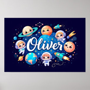Space Dreams Oliver Wall Art Poster