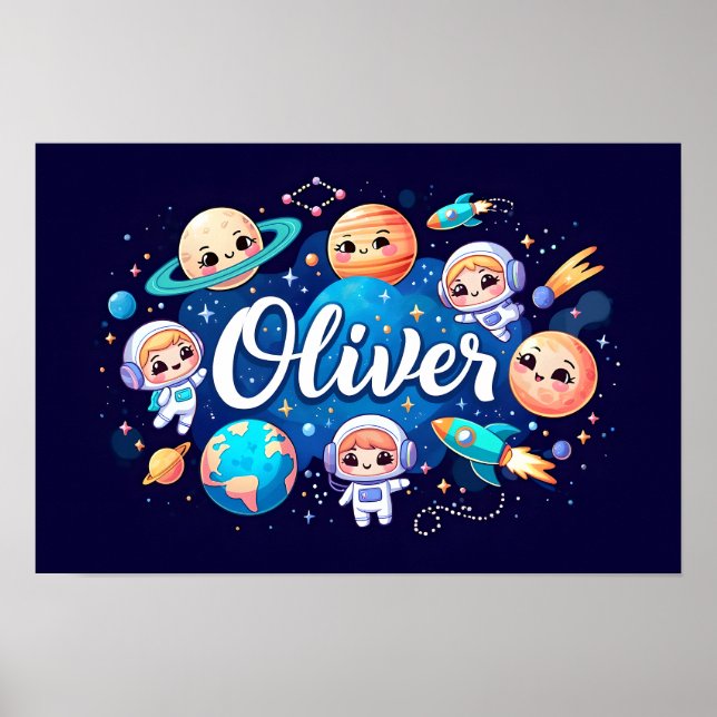 Space Dreams Oliver Wall Art Poster (Vorne)