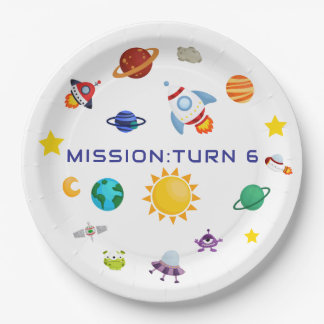 Space Explorer Astronaut Birthday Paper Plates  Pappteller