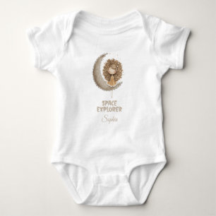 Space Explorer Fairy Moon Personalisierter Individ Baby Strampler