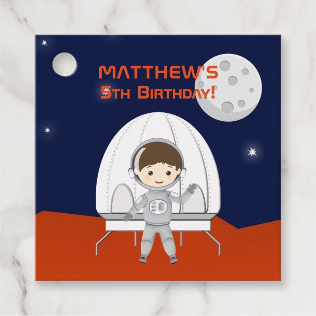 Space Explorer Geschenkanhänger (Vorderseite)