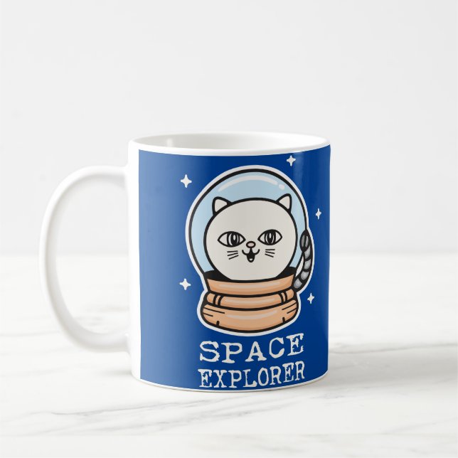 Space Explorer-Katze Kaffeetasse (Links)