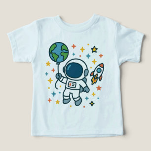 Space Explorer Kid - Astronaut mit Earth Balloon